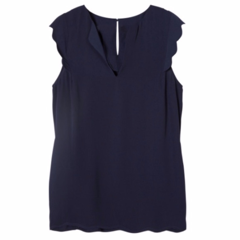41 Hawthorn dawney scallop trim blouse